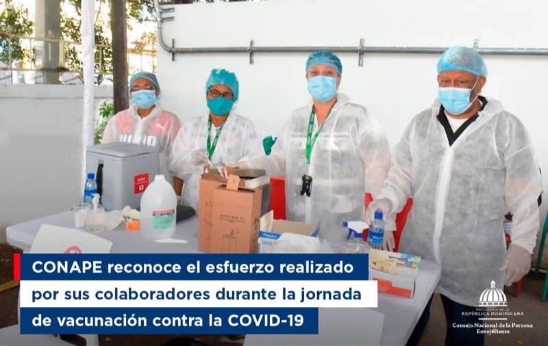 CONAPE reconoce el esfuerzo de sus colaboradores durante la jornada de vacunación contra la Covid-19